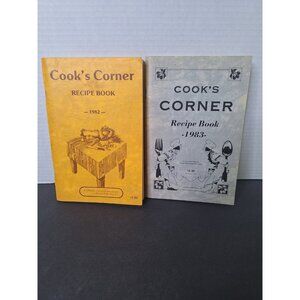 Cooks Corner Recipe Books 1982 & 1983 Vintage Community Cookbooks